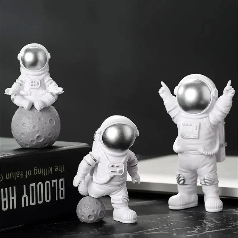 Escultura Decorativa Astronauta - 4 peças